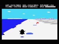 une photo d'Ã©cran de Antarctic Adventure sur MSX